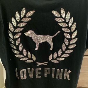 VS Pink sparkly black shirt